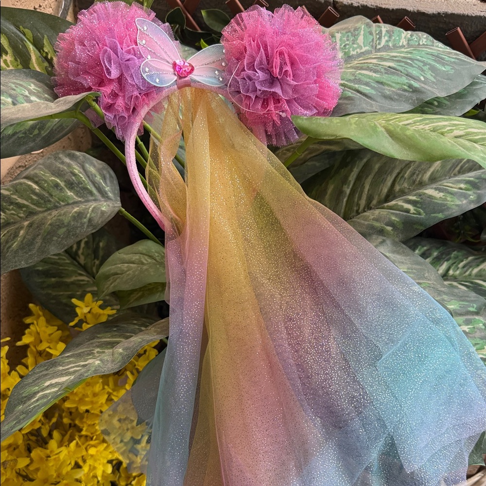 Disney Pink and Rainbow Fairy Headband